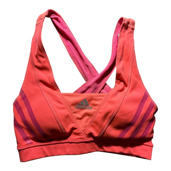 Adidas Supernova Climacool Racerback Sports Bra in Coral Pink