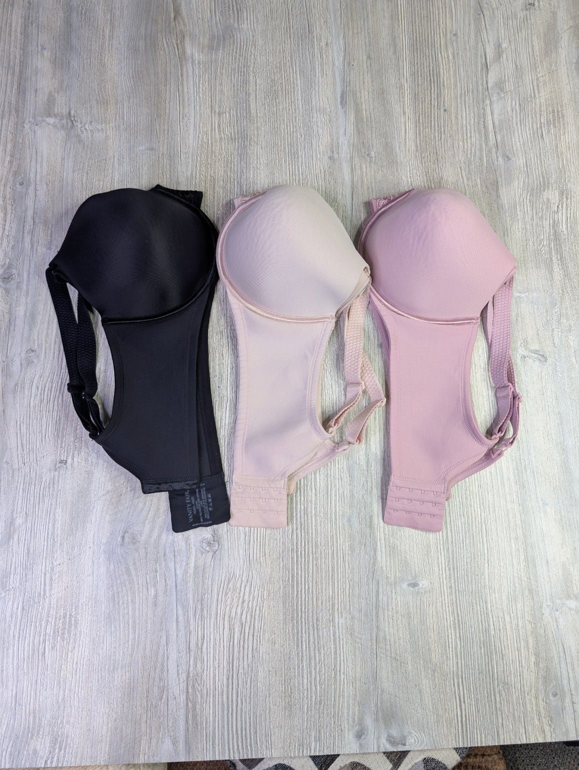Vanity Fair Back Smoothing Full Figure Underwire Bra 76380, Size 40DD, Set of 3 1