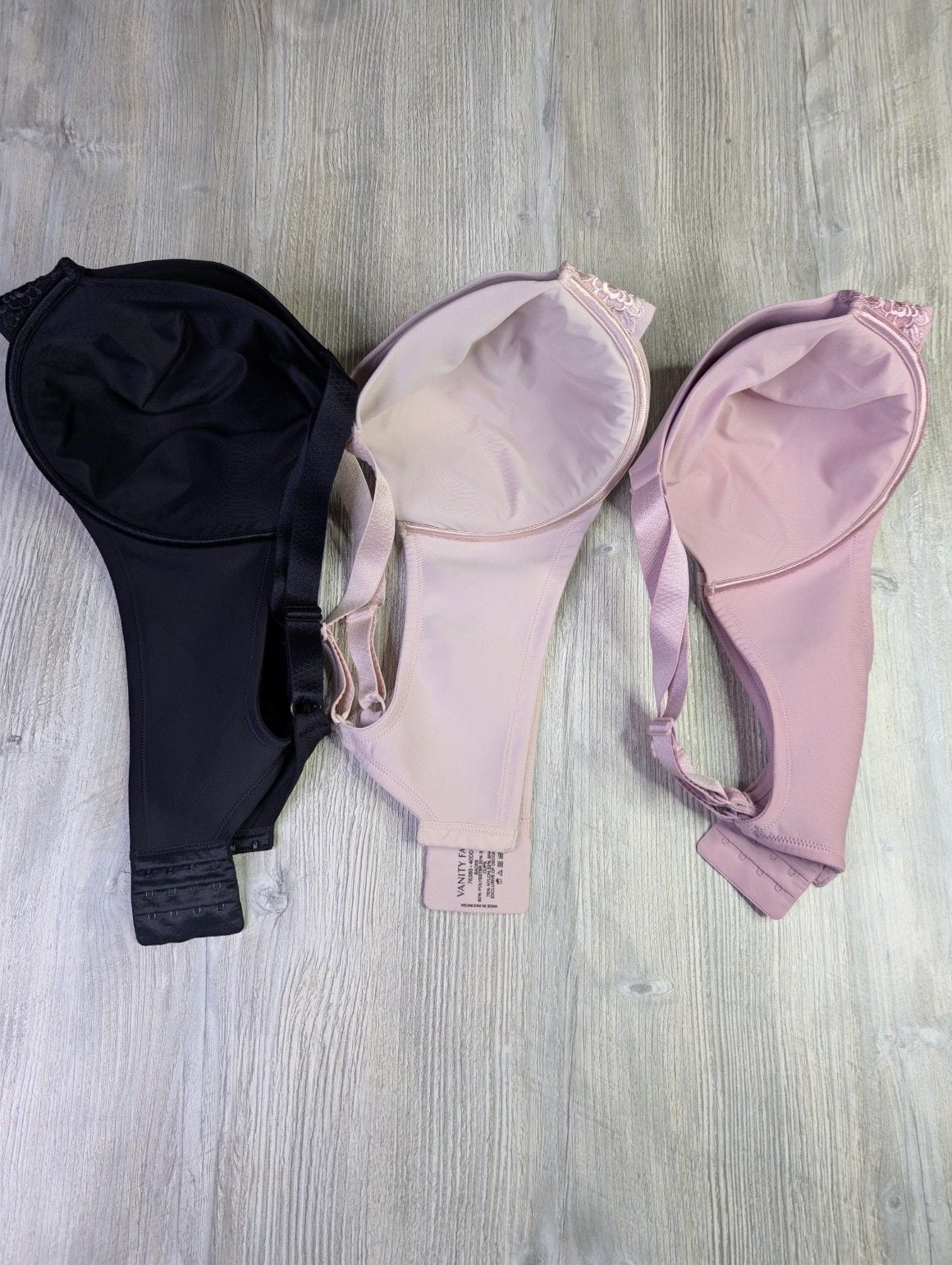 Vanity Fair Back Smoothing Full Figure Underwire Bra 76380, Size 40DD, Set of 3 3