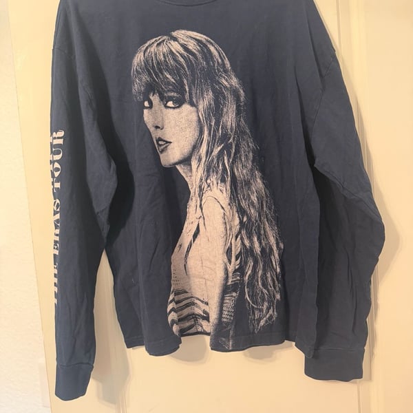Taylor Swift The Eras Tour Navy Blue Long Sleeve Graphic T-Shirt