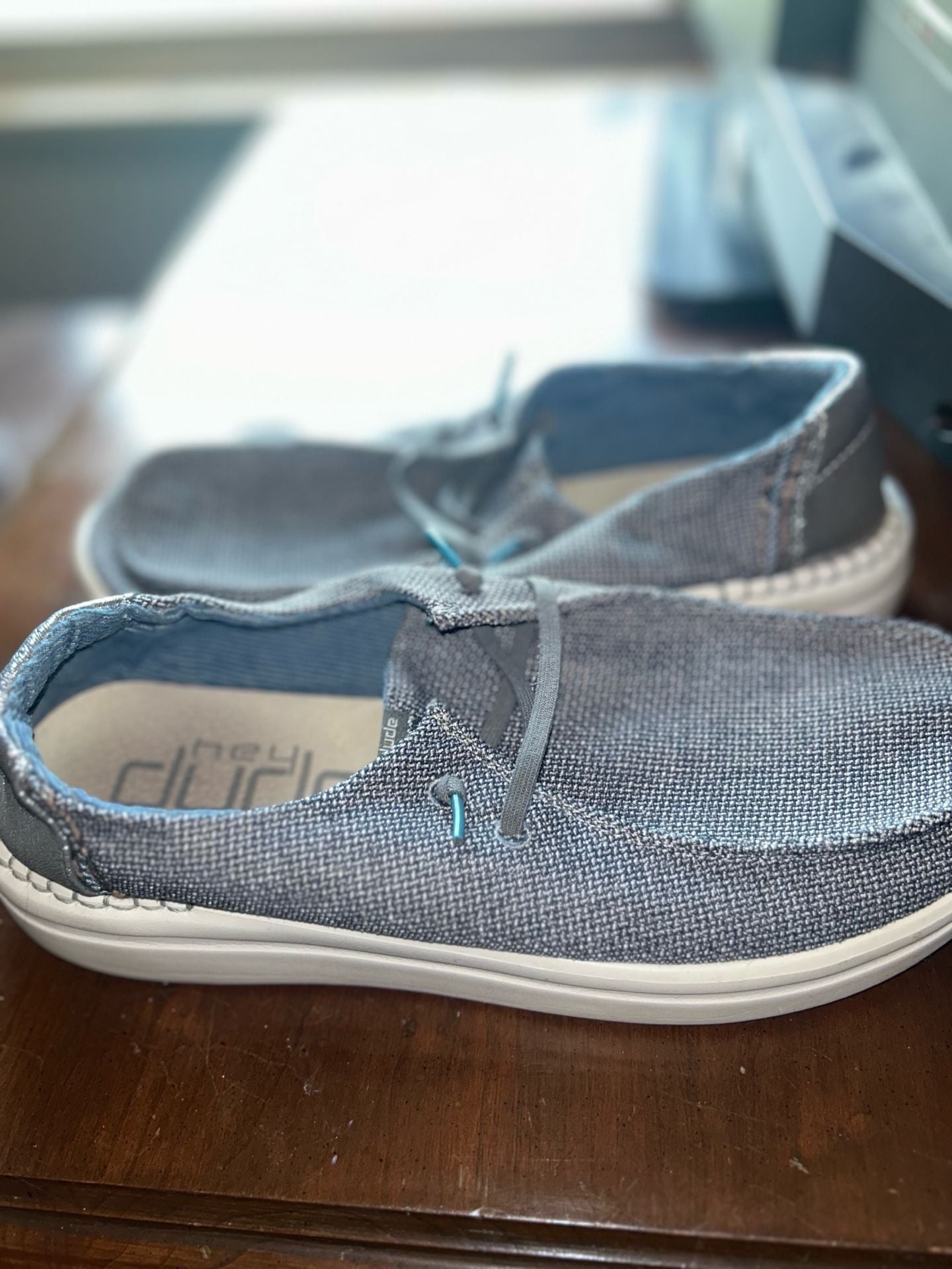 Hey Dude Women's Wendy Rise Slip-On Platform Shoes in Metallic Grey 1