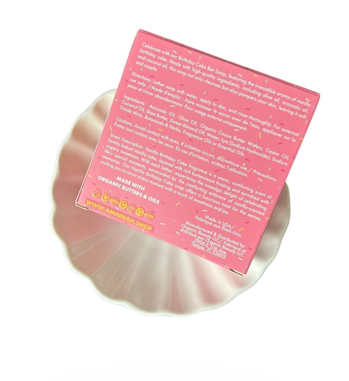 Aminnah B-Day Cake Natural Bar Soap Vanilla Birthday Cake 2