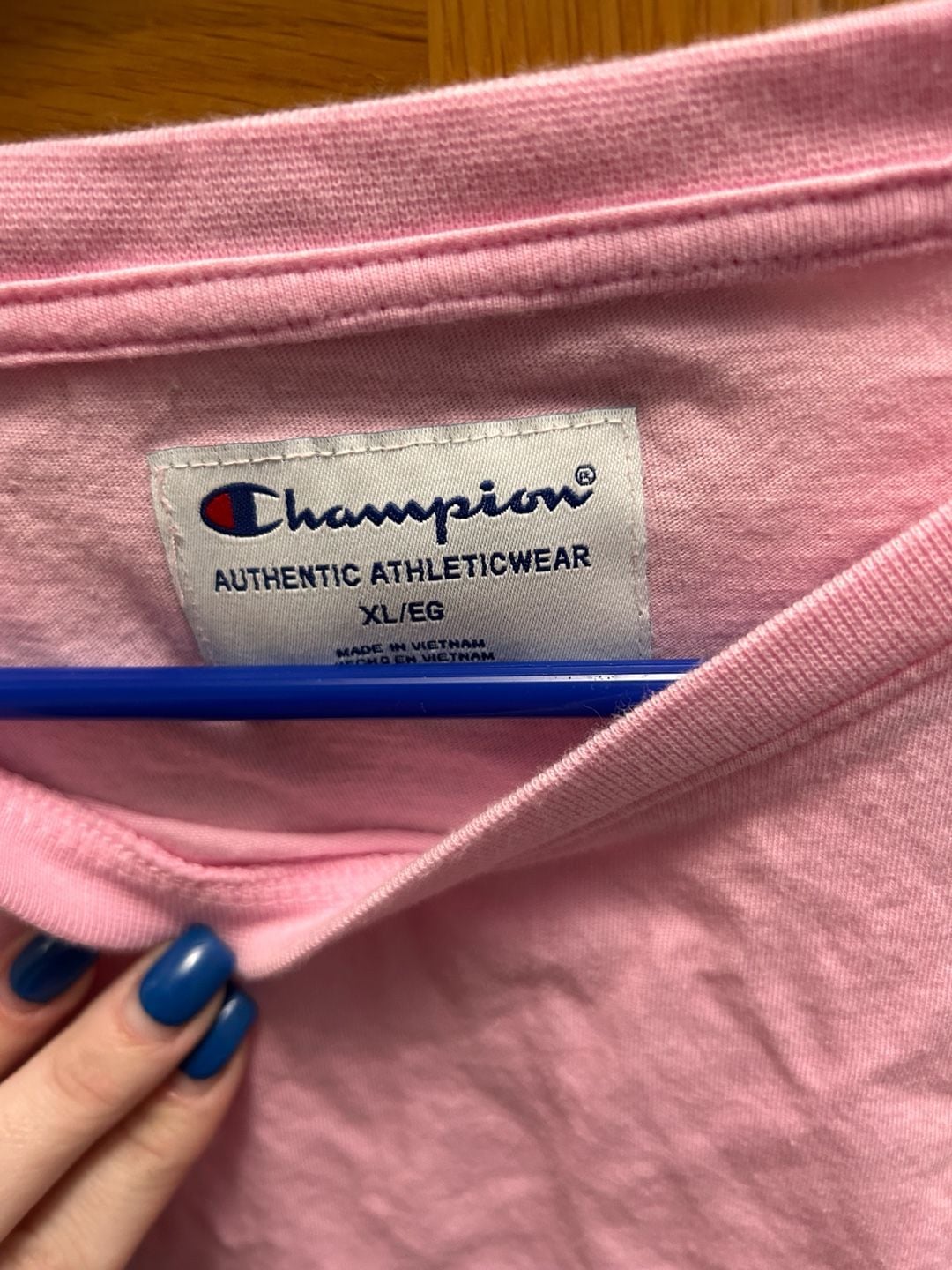 Champion Authentic Athleticwear Pink Short Sleeve Crew Neck T-Shirt with Embroidered Logo 2