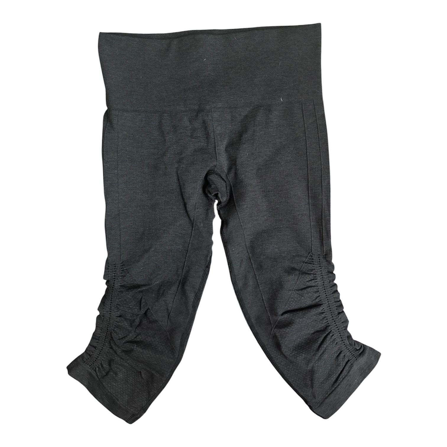 Lululemon In The Flow Crop II Seamless Heathered Coal Mid Rise Leggings 2
