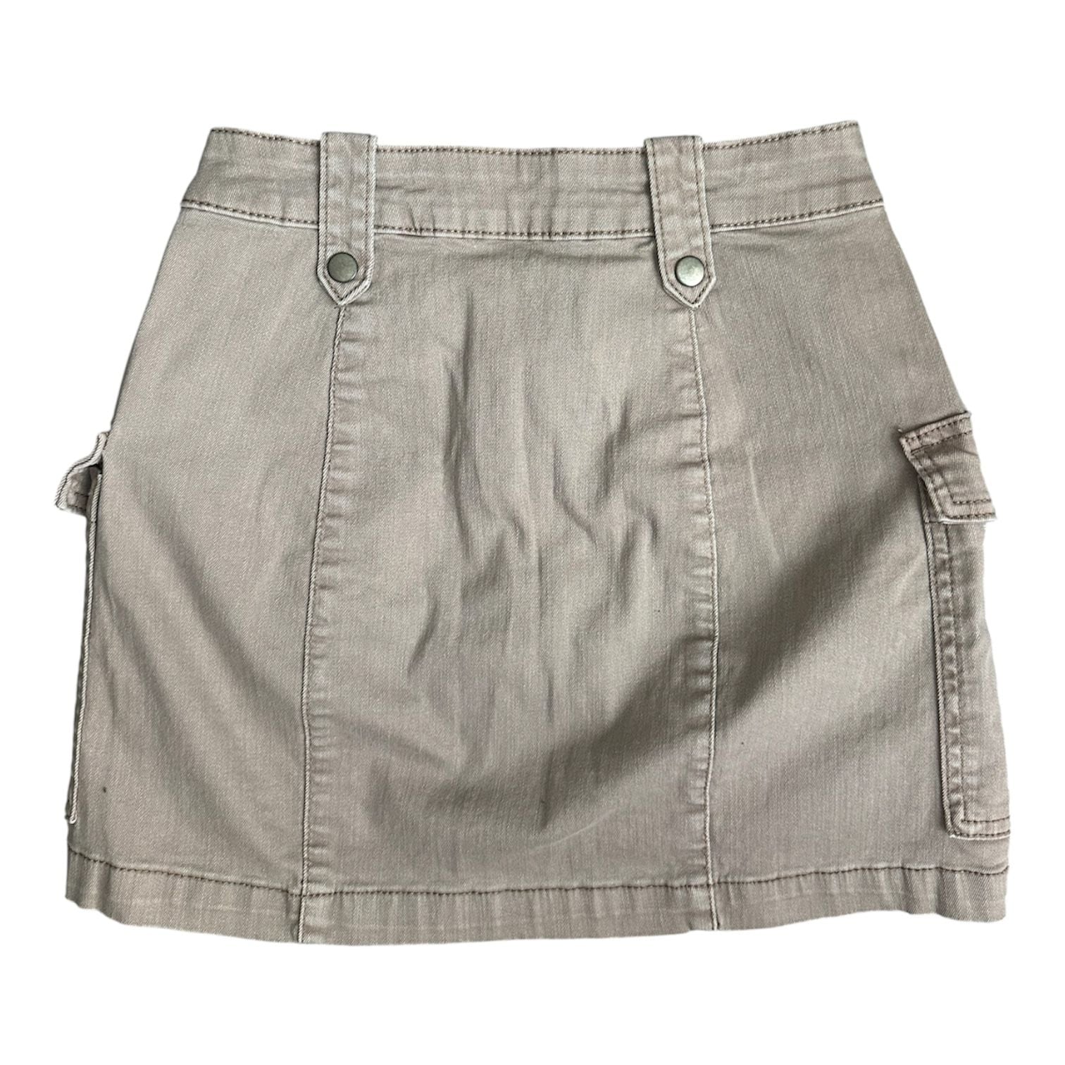 SO Juniors Tan Zip-Front Utility Cargo Mini Skirt 3