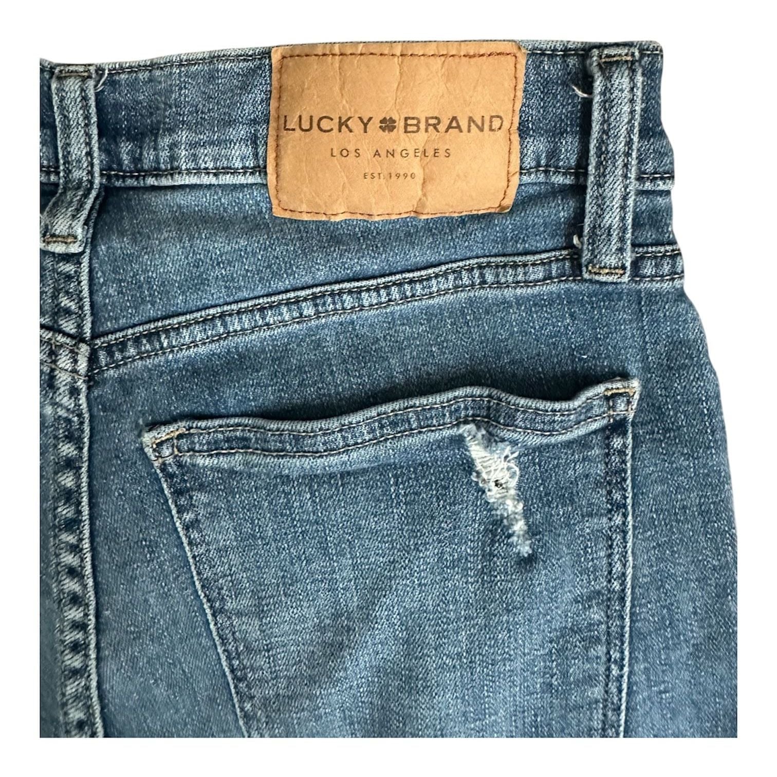 Lucky Brand High Rise Ankle Distressed Skinny Jeans Size 6/28 4