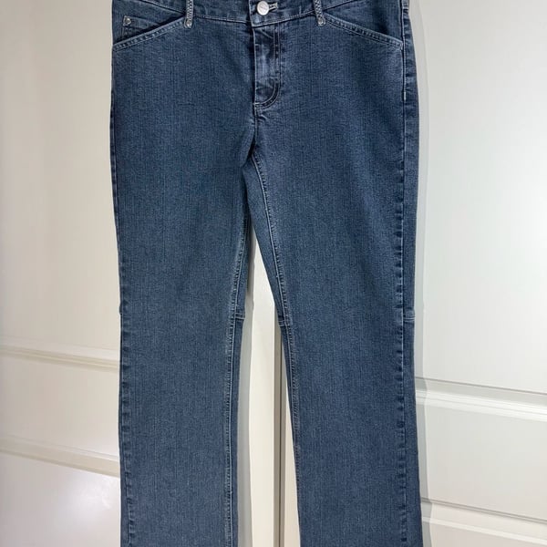 Tahari Women's Mid-Rise Bootcut Jeans with Back Flap Pockets 4