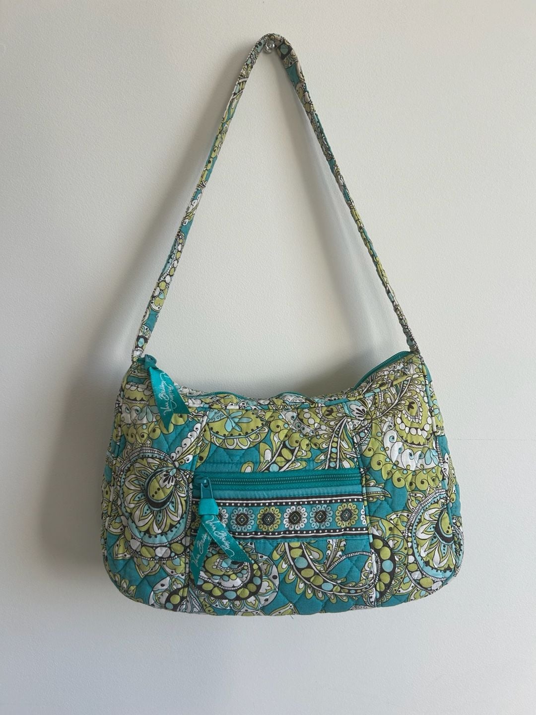 Vera Bradley Peacock Paisley Quilted Zip-Top Shoulder Bag 2
