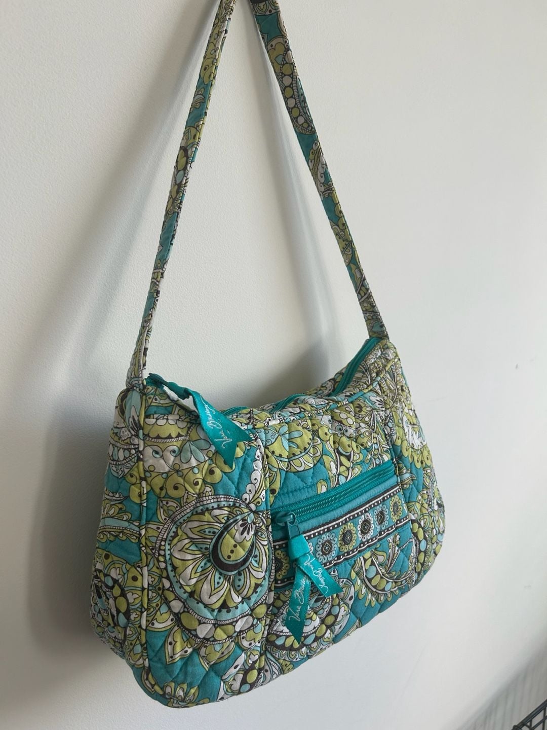 Vera Bradley Peacock Paisley Quilted Zip-Top Shoulder Bag 4