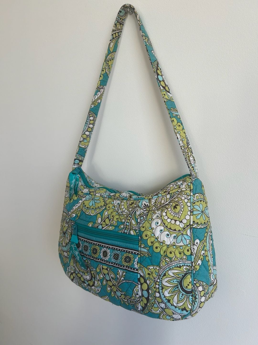 Vera Bradley Peacock Paisley Quilted Zip-Top Shoulder Bag 5