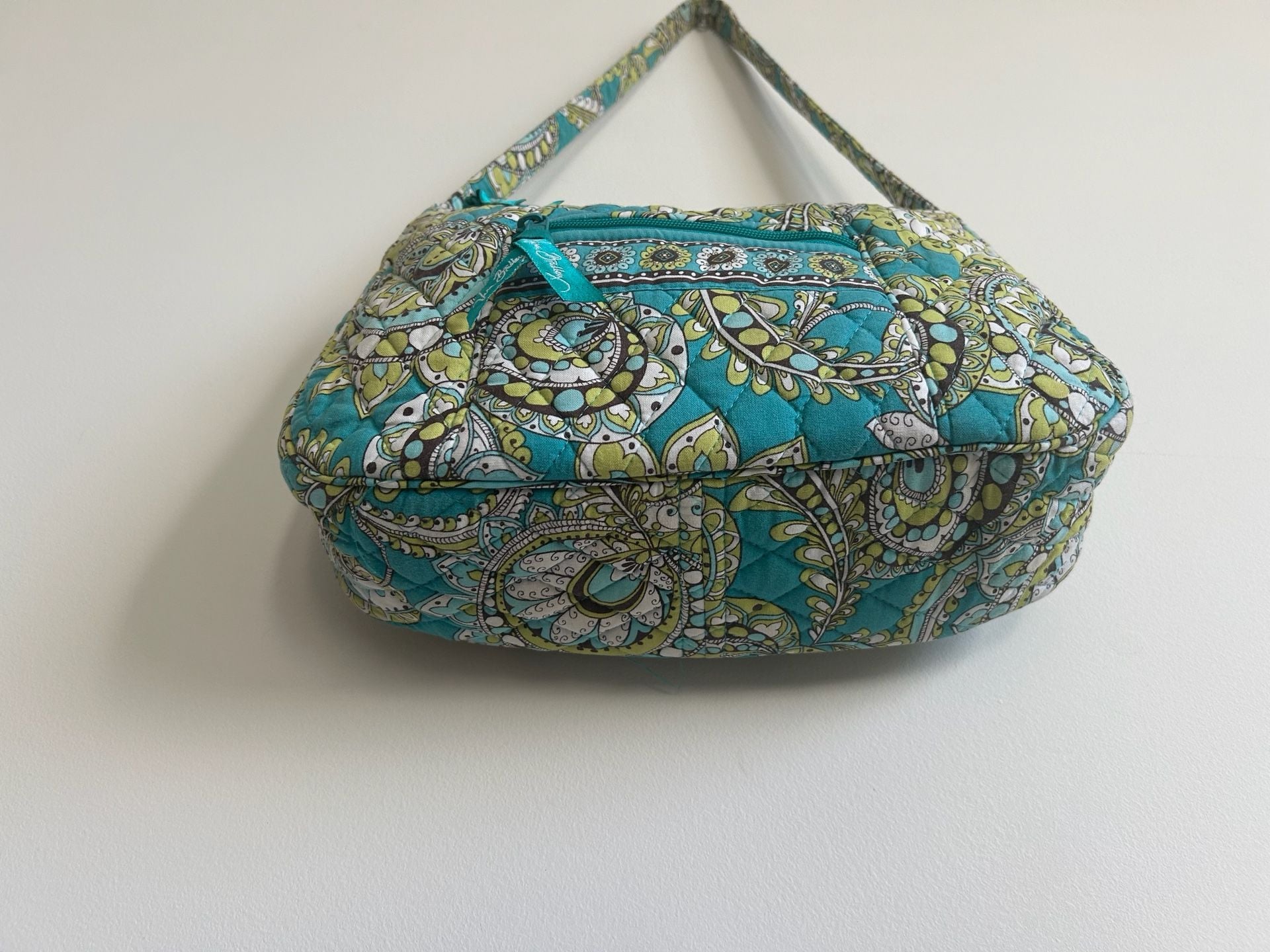 Vera Bradley Peacock Paisley Quilted Zip-Top Shoulder Bag 8