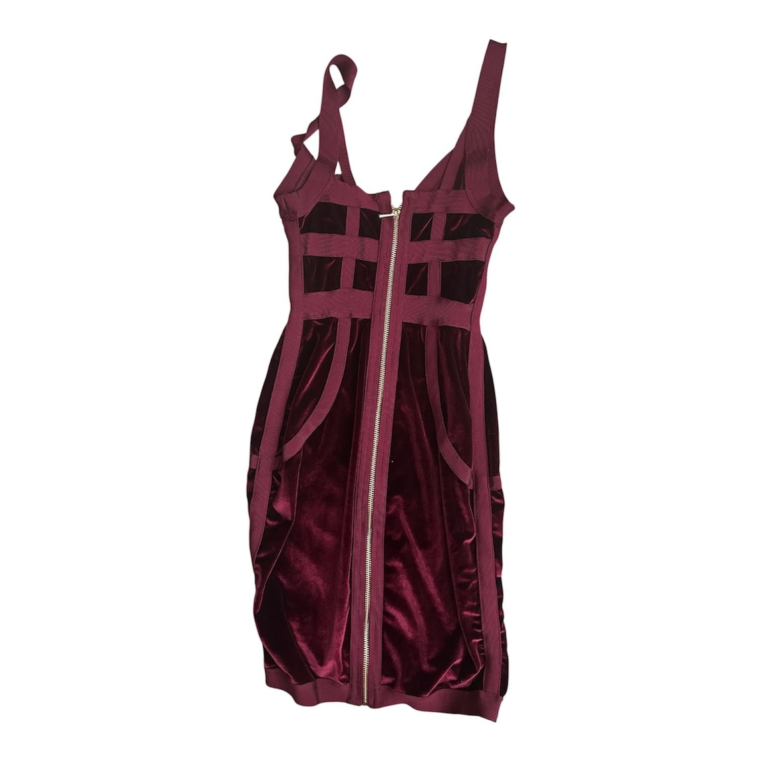 House of CB Carven Mulberry Velvet Bandage Mini Dress 3