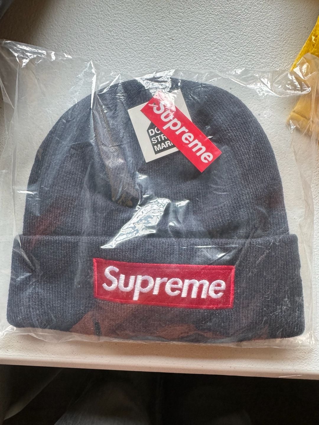 Supreme New Era Box Logo Beanie FW24 Navy 4