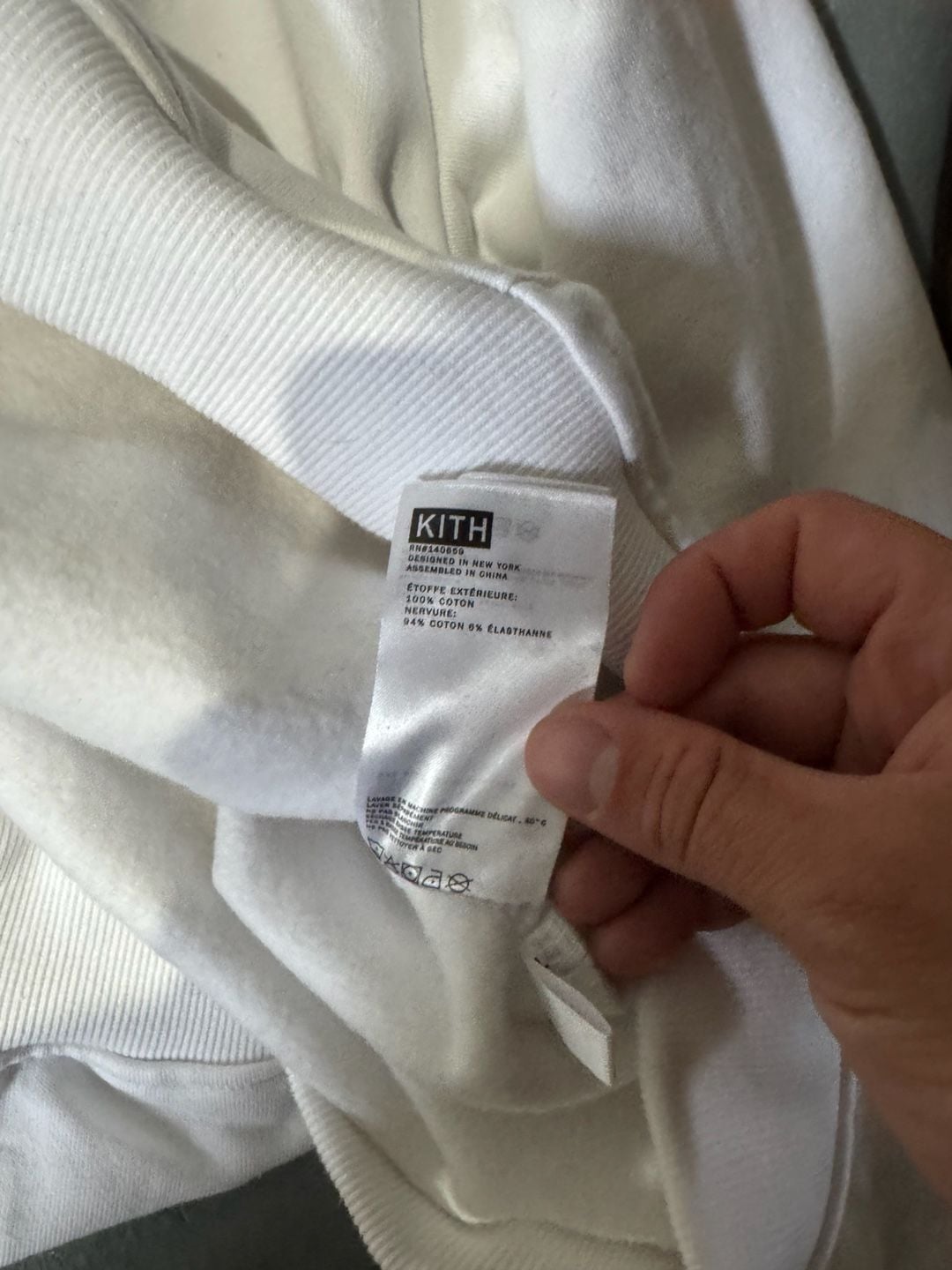 Kith Hebrew Script Logo Hoodie White 5