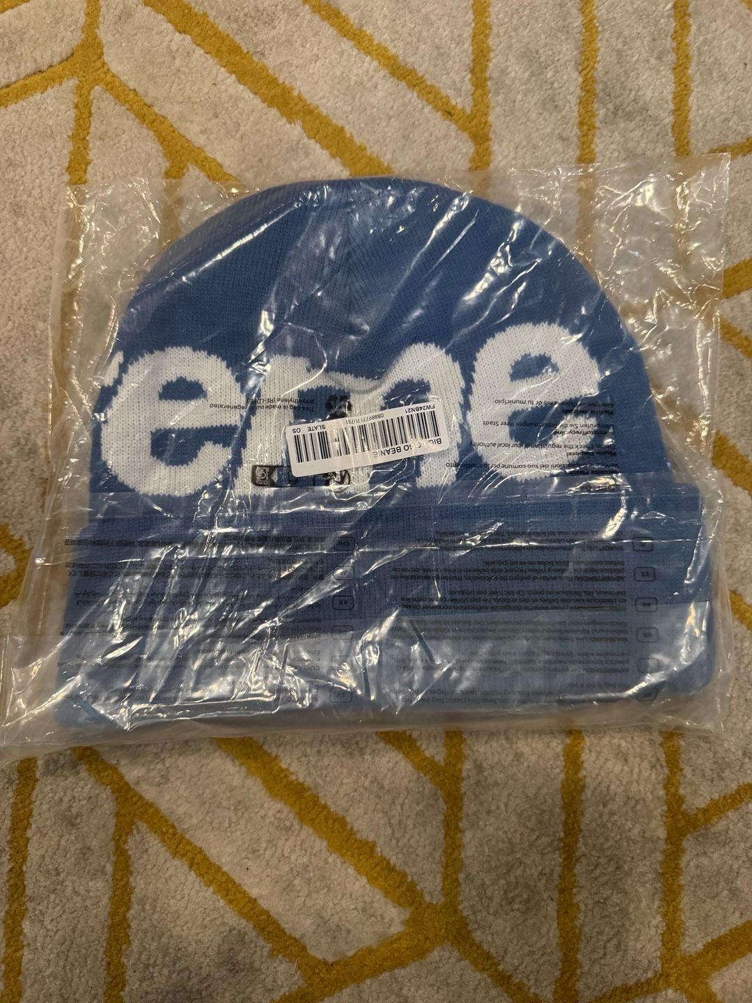 Supreme Big Logo Beanie Slate FW24 2