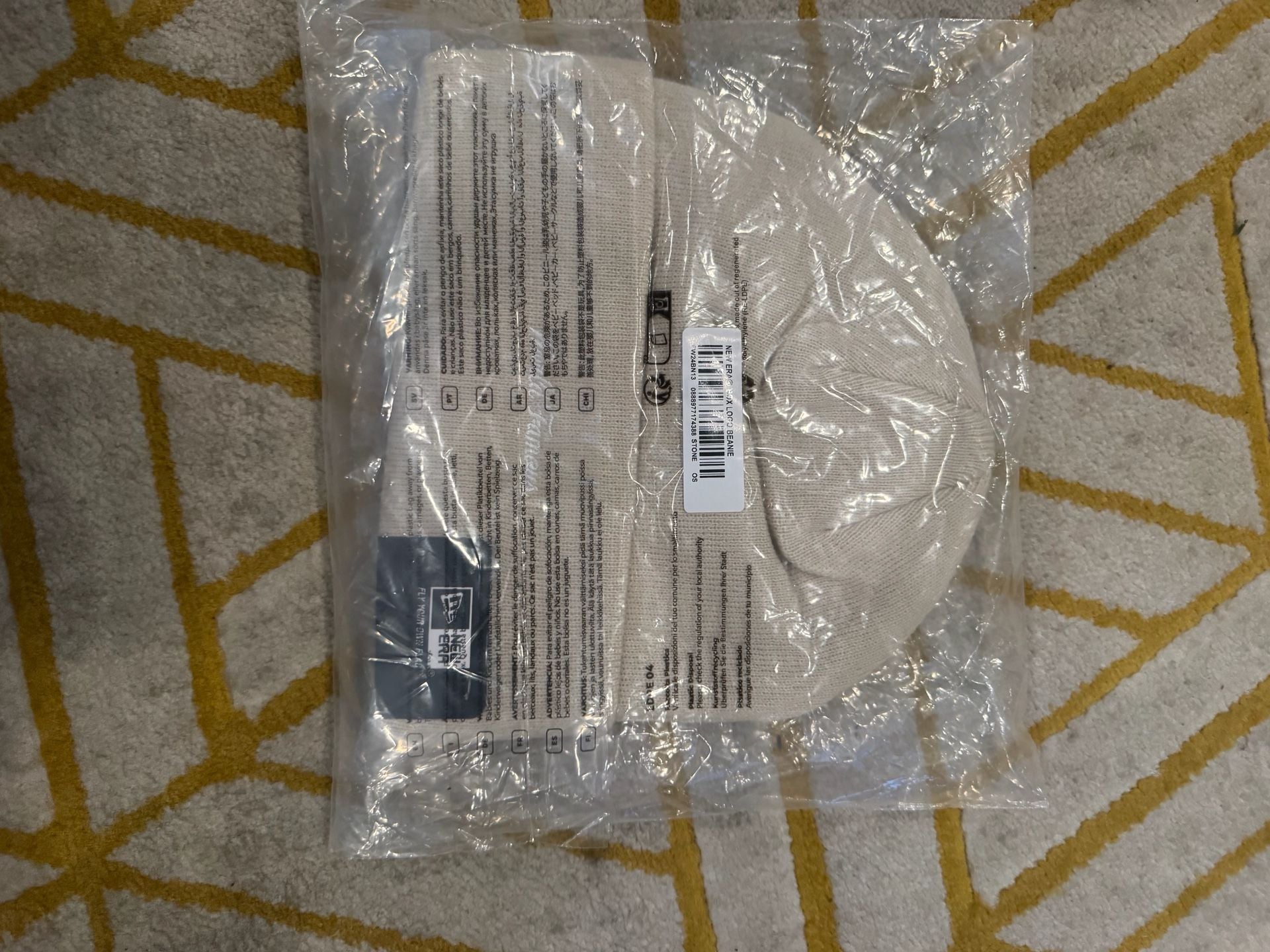 Supreme x New Era Box Logo Beanie Stone FW24 3