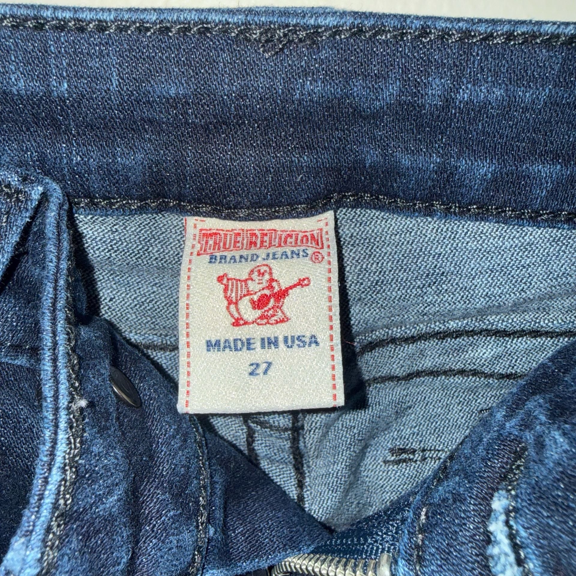 True Religion Low Rise Bootcut Jeans with Sequined Logo Size 27 4