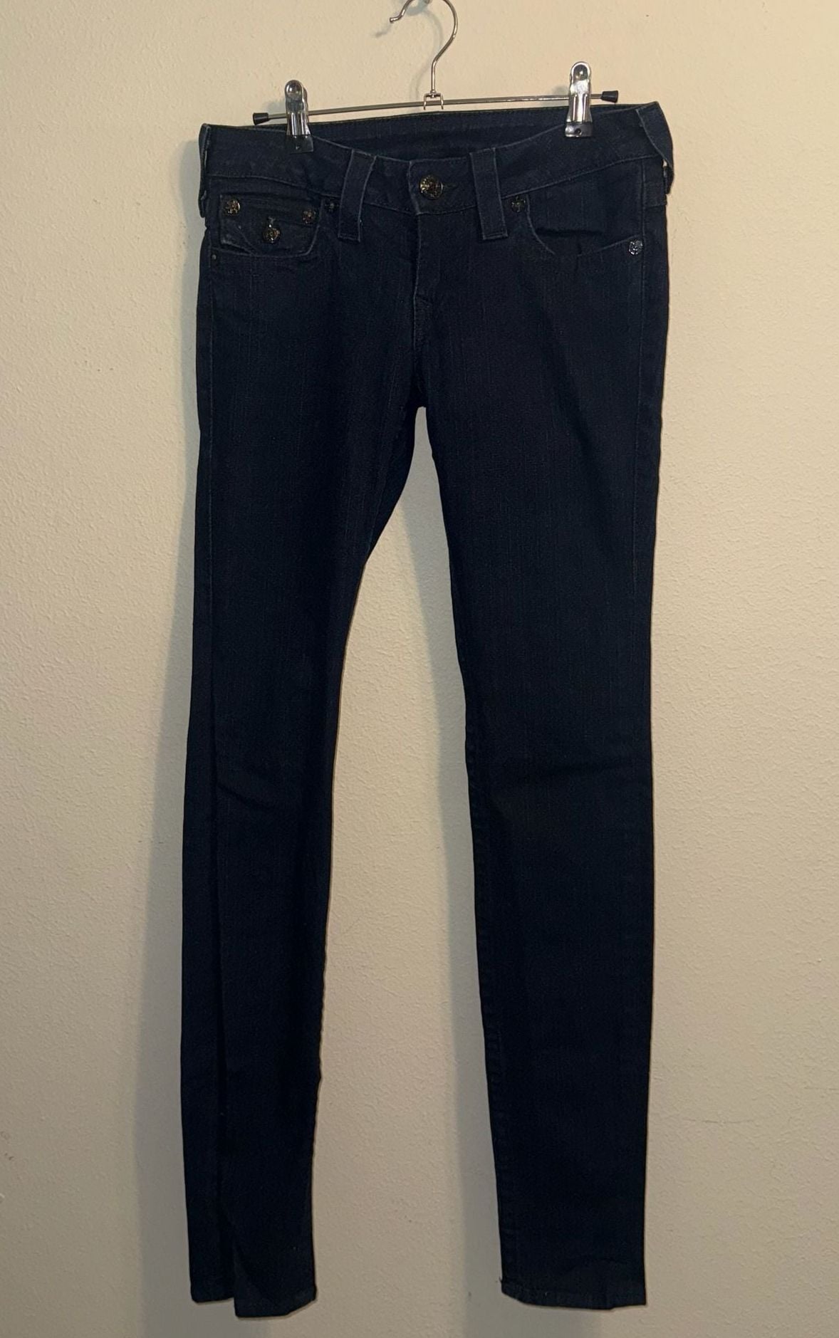 True Religion Low Rise Bootcut Jeans with Sequined Logo Size 27 3