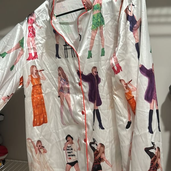 SheShow Taylor Swift Eras Tour Inspired Satin Pajama Set
