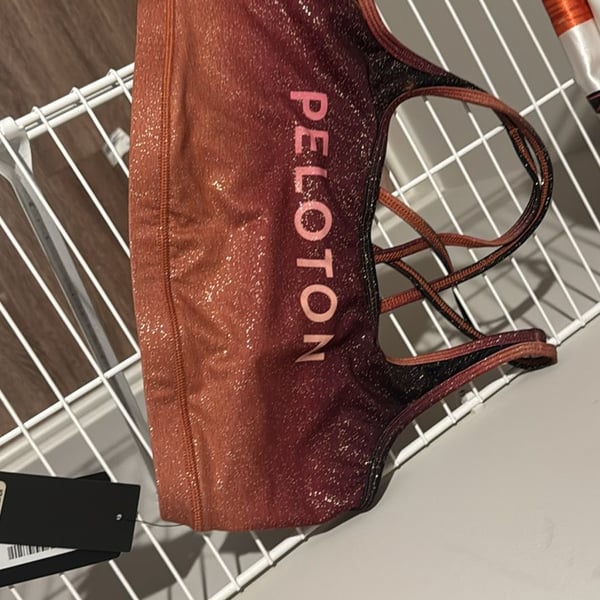 Peloton x WITH Sunrise Fade Strappy Sports Bra in Burnt Orange Ombre