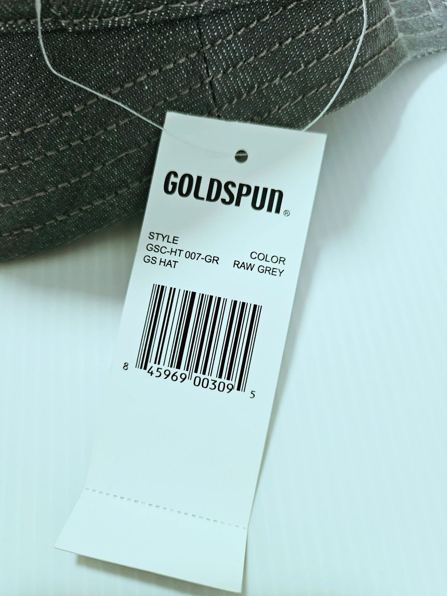 Goldspun GS Hat Raw Grey Denim Size Xl/XXL Bucket Hat 4