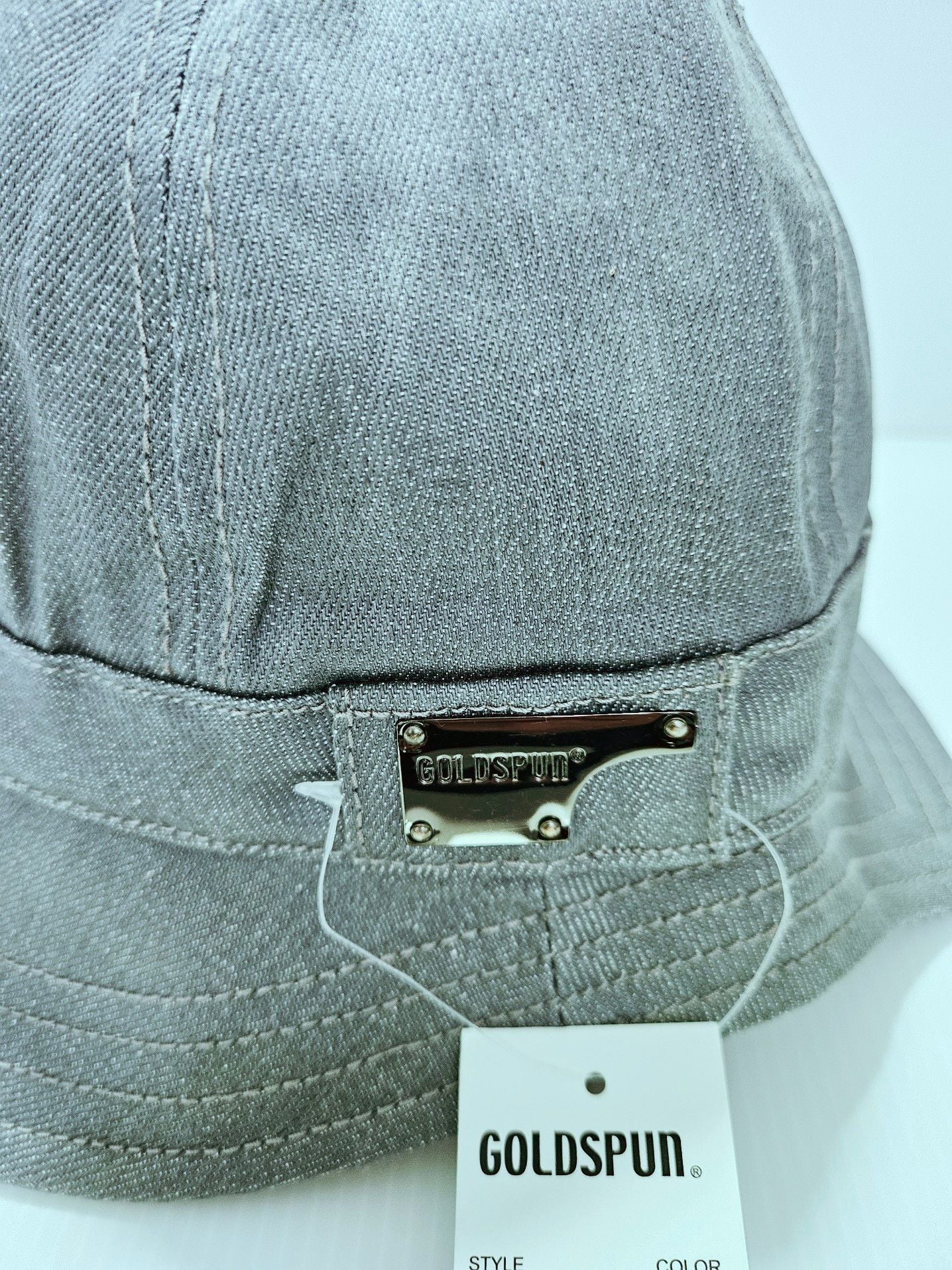 Goldspun GS Hat Raw Grey Denim Size Xl/XXL Bucket Hat 5