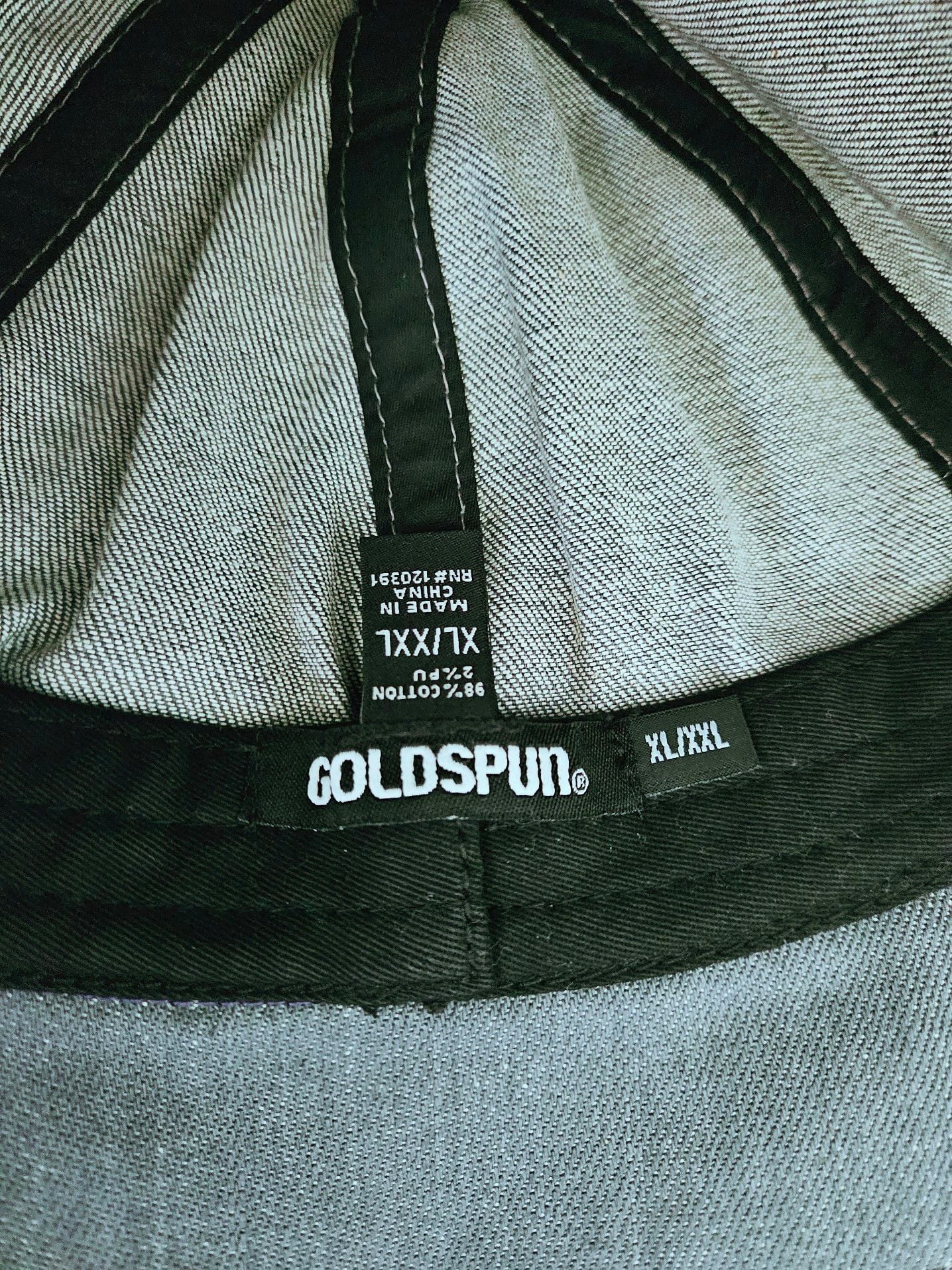 Goldspun GS Hat Raw Grey Denim Size Xl/XXL Bucket Hat 10