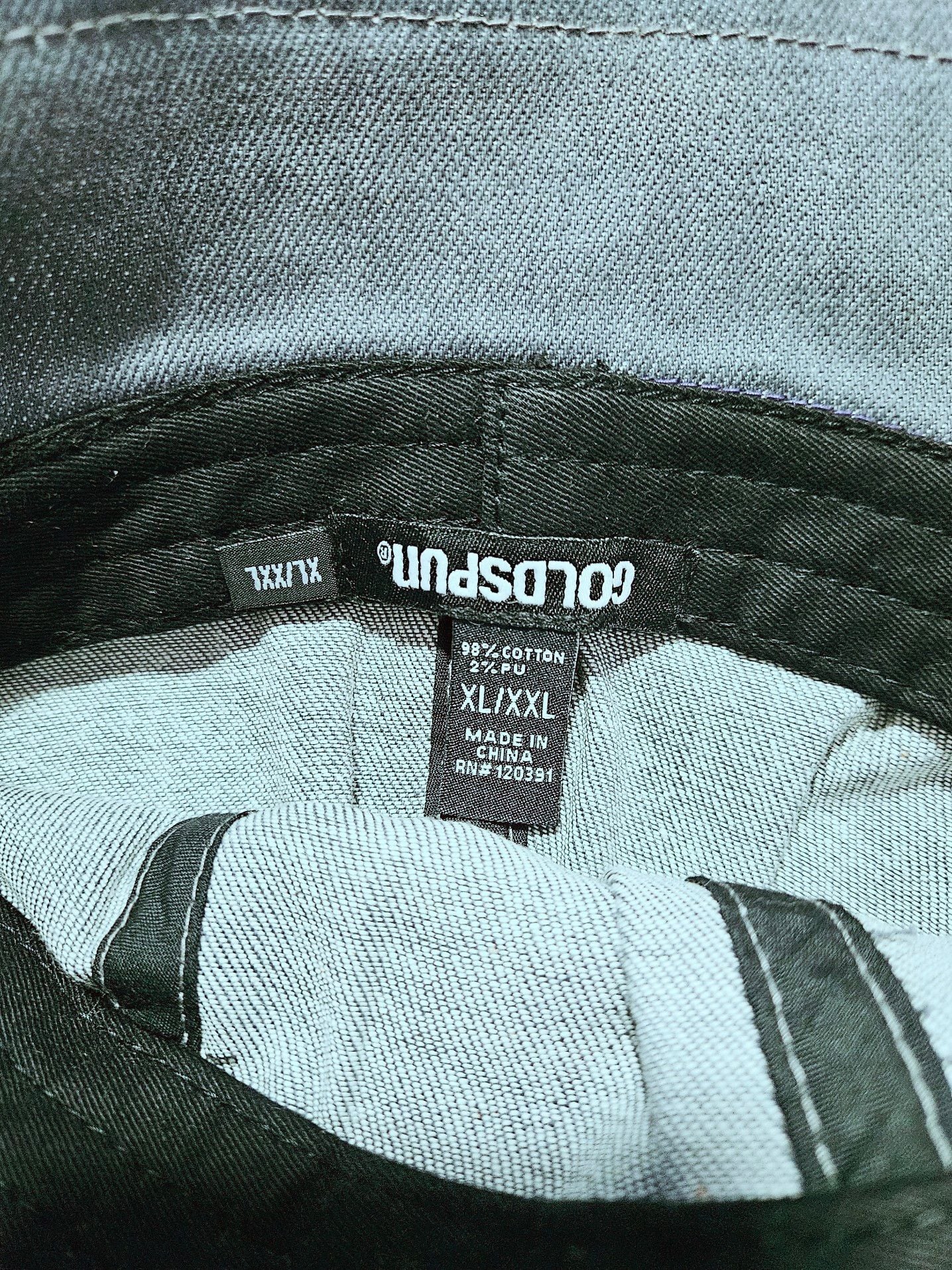 Goldspun GS Hat Raw Grey Denim Size Xl/XXL Bucket Hat 12