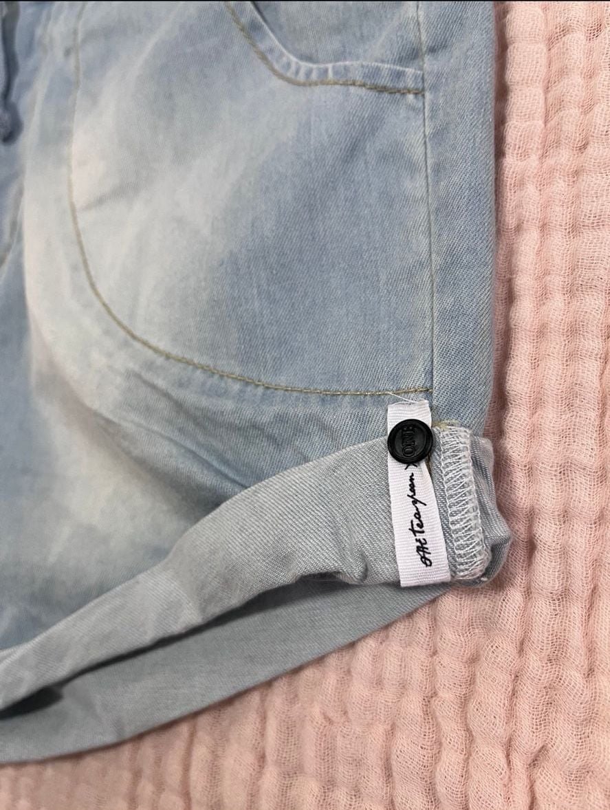 One Teaspoon Cry Tough Denim Shorts in Classic Chambray 7