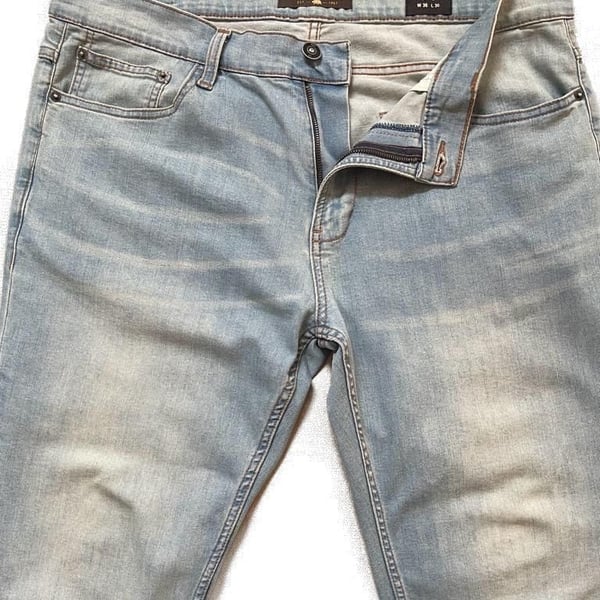 Ring of Fire Men's Slim Fit Light Wash Jeans Size 36x30