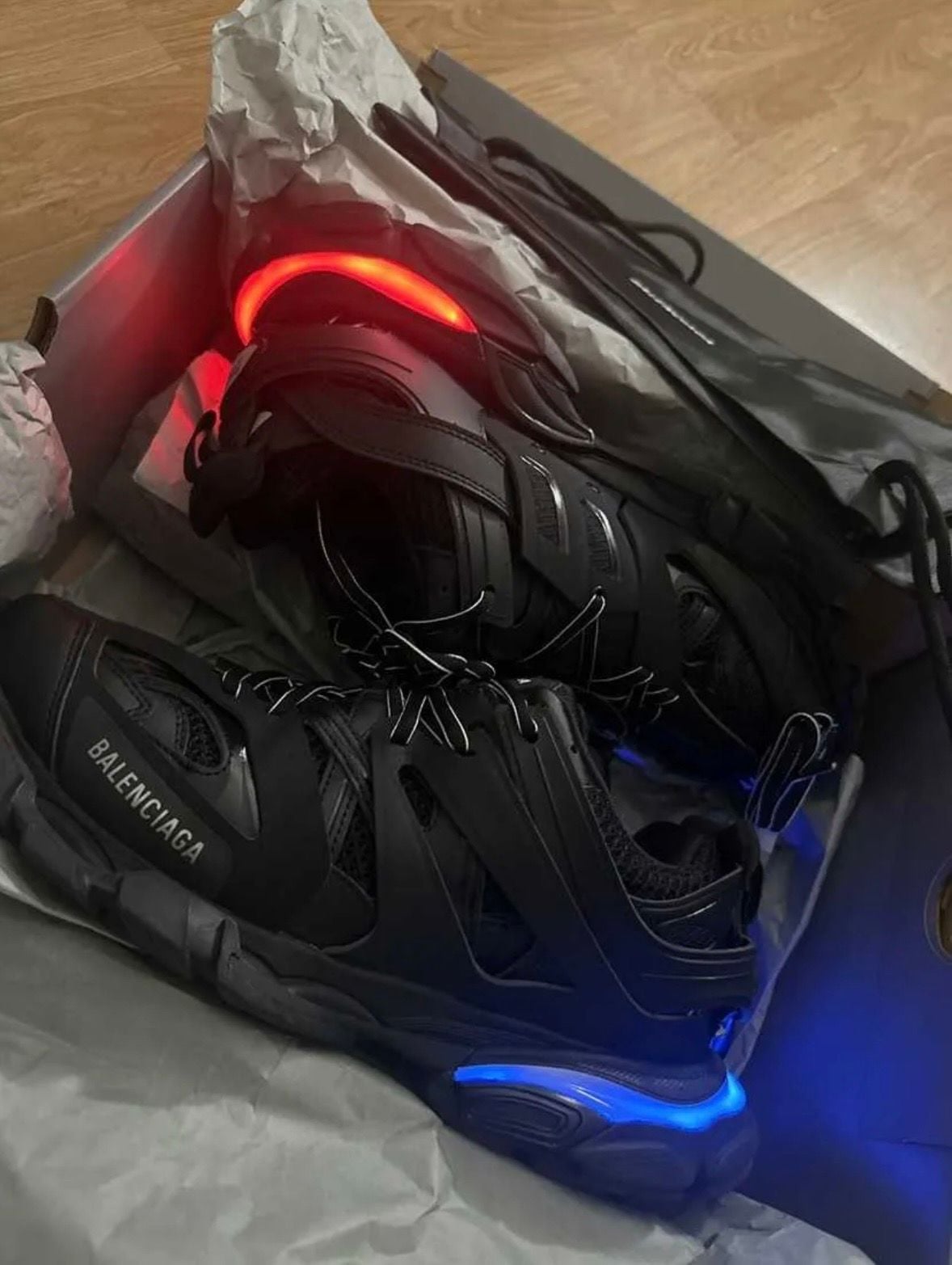 Balenciaga Track LED Trainer Black 555036 W1GB1 1000 3