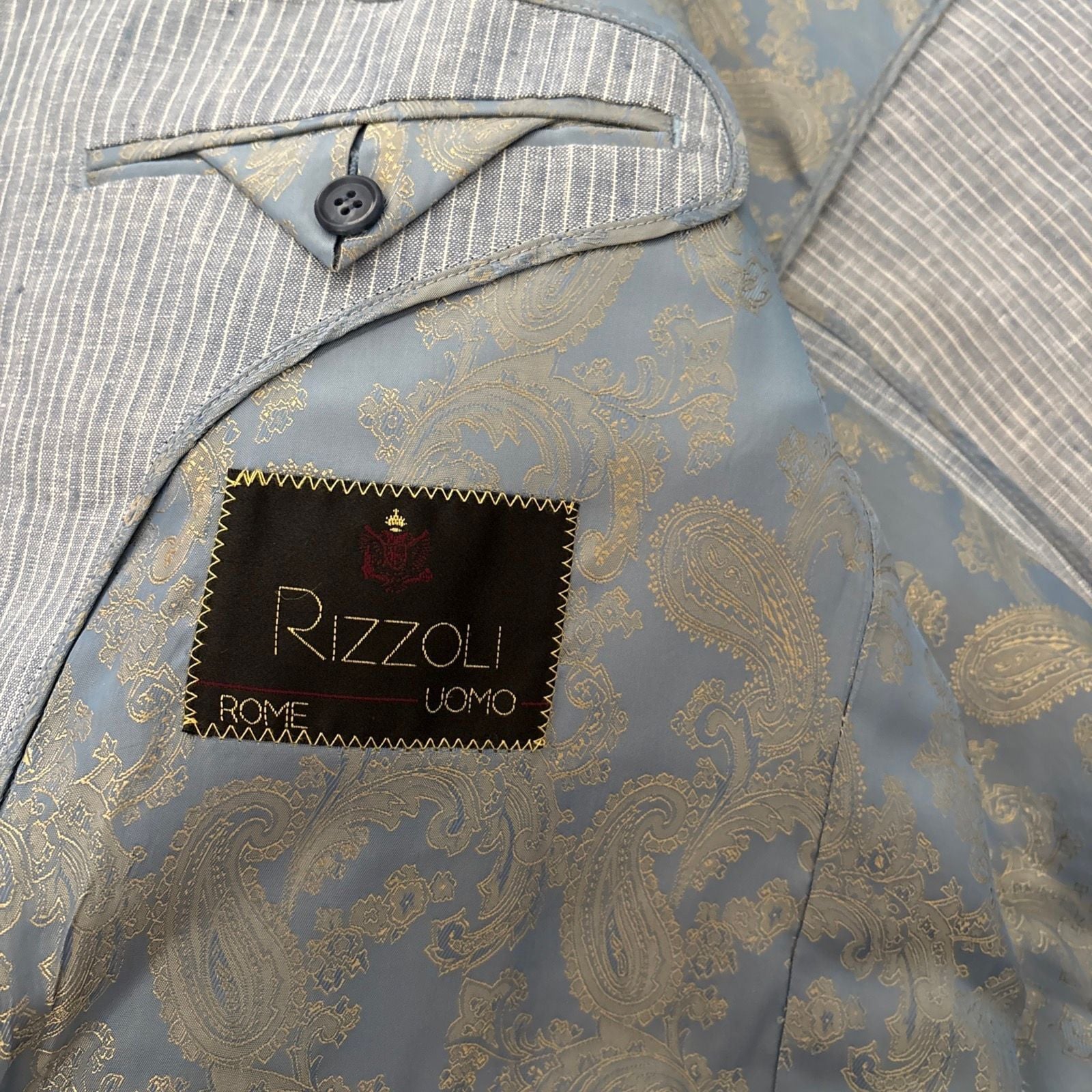Rizzoli Uomo Rome 2-Piece Suit Set in 100% Irish Linen with Stretch Armhole 7