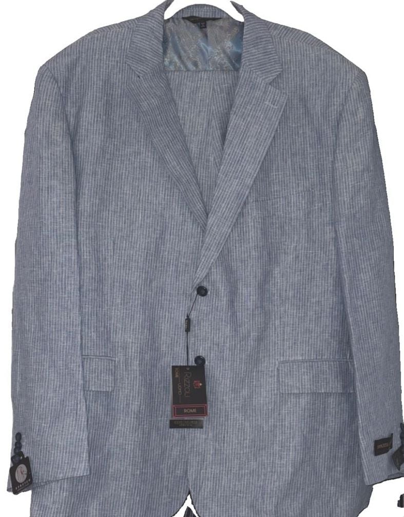 Rizzoli Uomo Rome 2-Piece Suit Set in 100% Irish Linen with Stretch Armhole 17