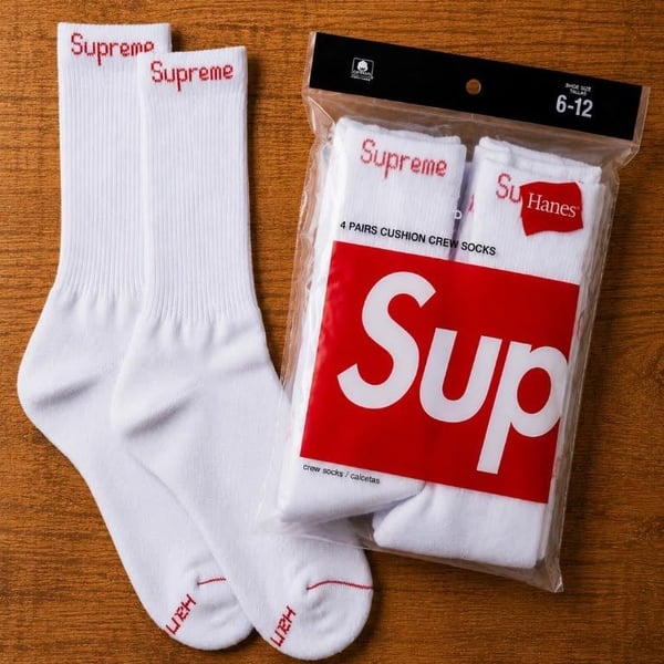 Supreme x Hanes Cushion Crew Socks (4 Pack)