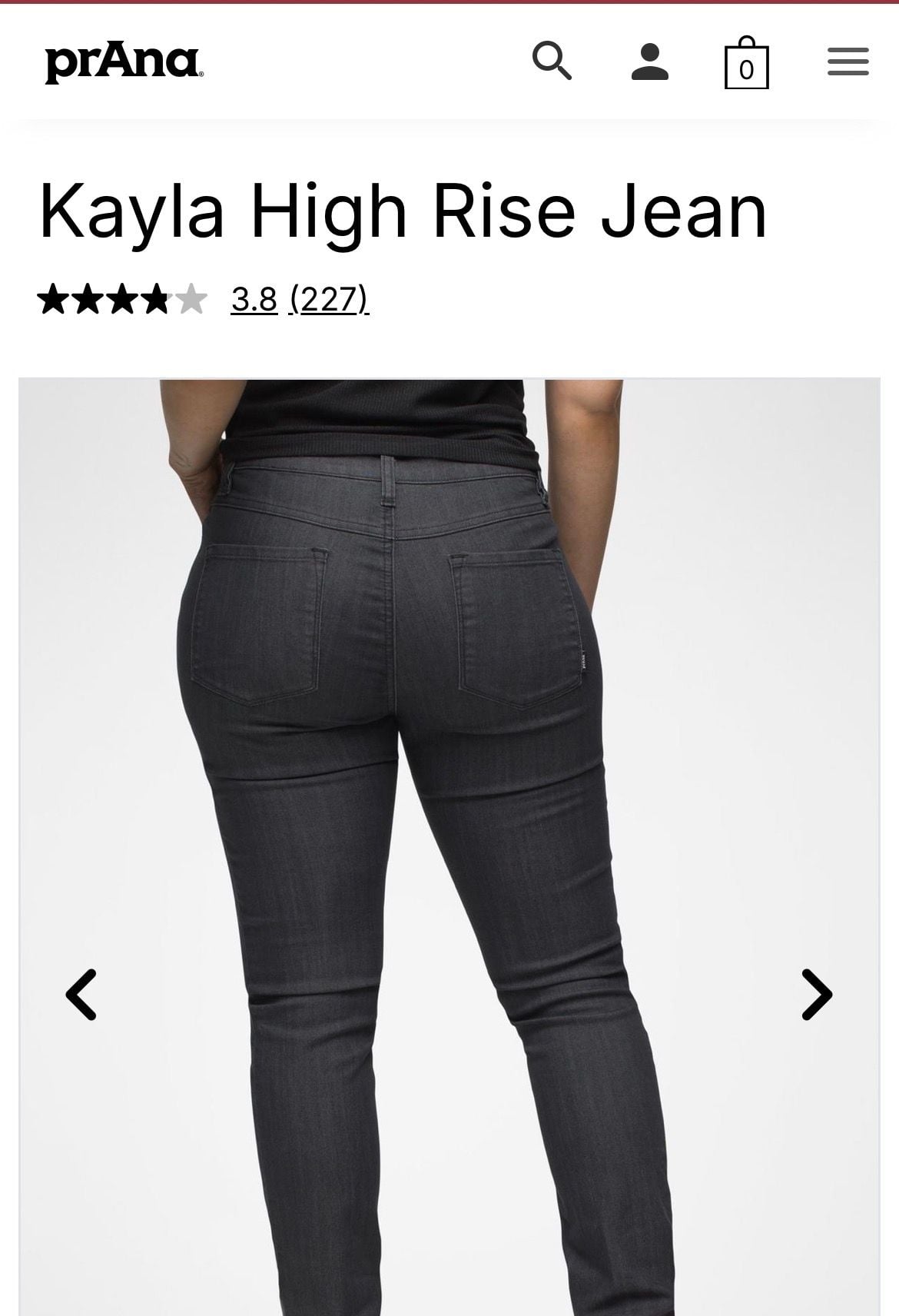 Size 12 Regular prAna Women's Kayla High Rise Stretch Denim Jeans STRETCH 2