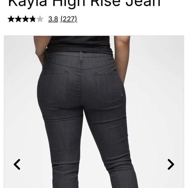Size 12 Regular prAna Women's Kayla High Rise Stretch Denim Jeans STRETCH