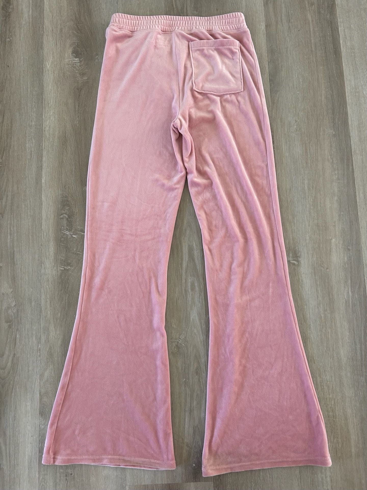Hollister Ultra High-Rise Pink Velour Flare Pants 4