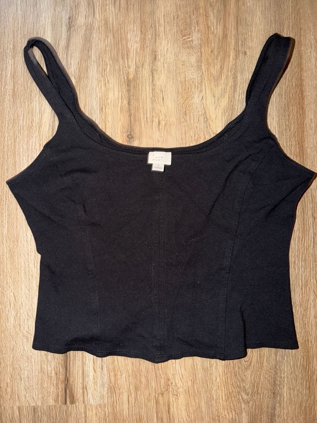 A New Day Black Sleeveless Square Neck Tank Top 2