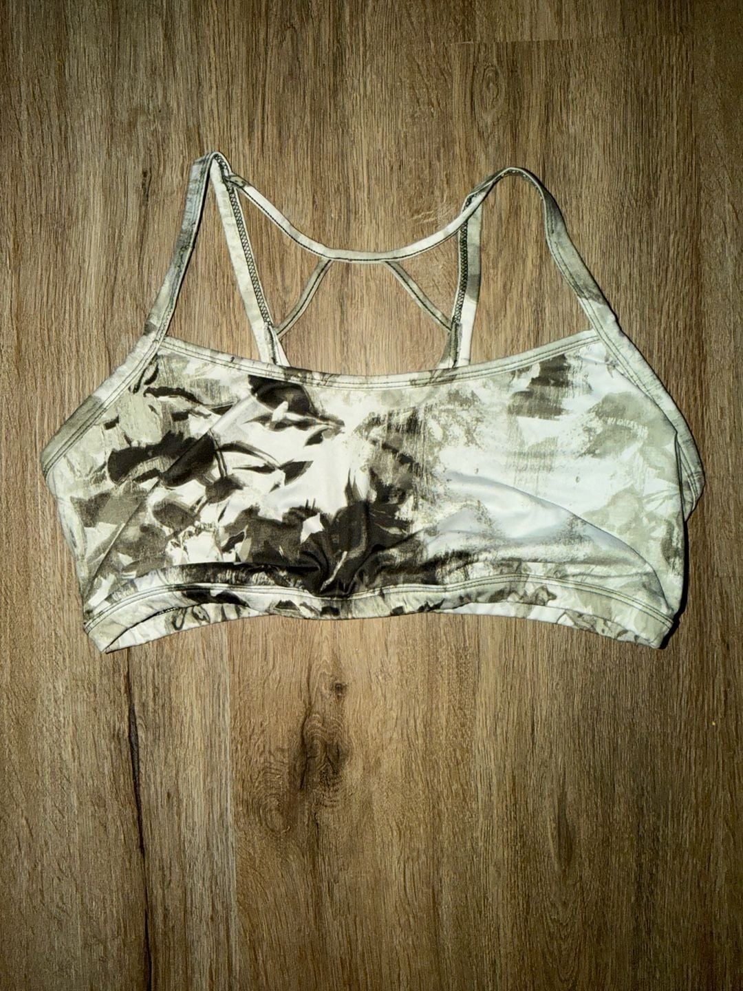 JoyLab Strappy Sports Bra Green Camo 2