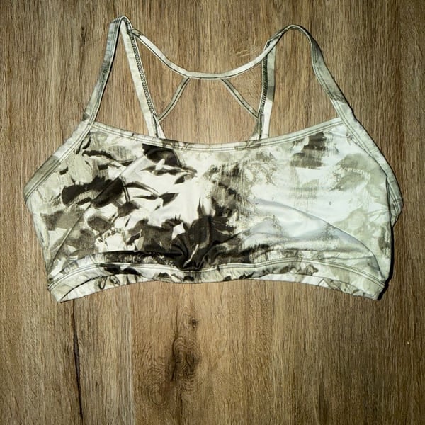 JoyLab Strappy Sports Bra Green Camo