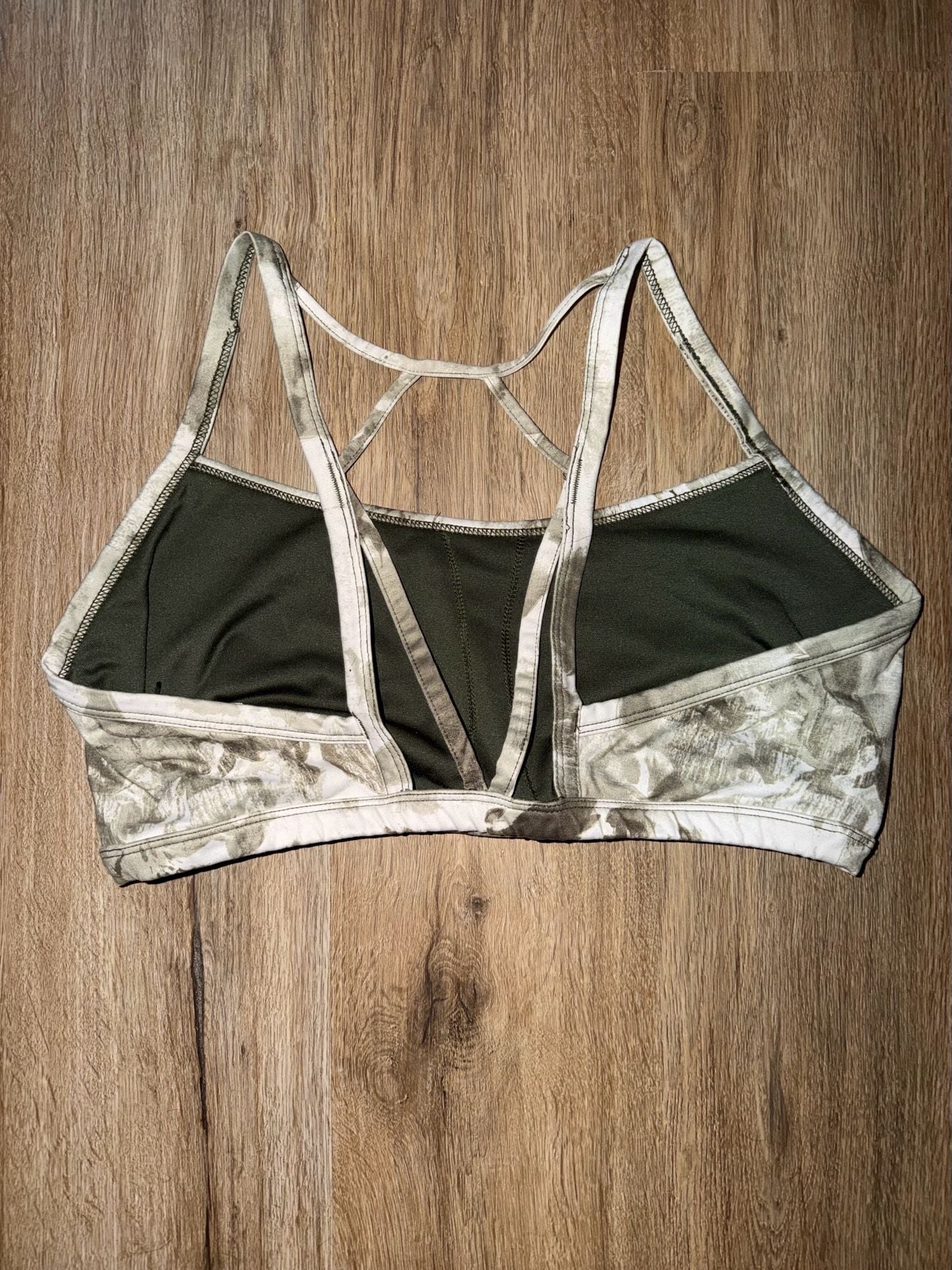JoyLab Strappy Sports Bra Green Camo 3