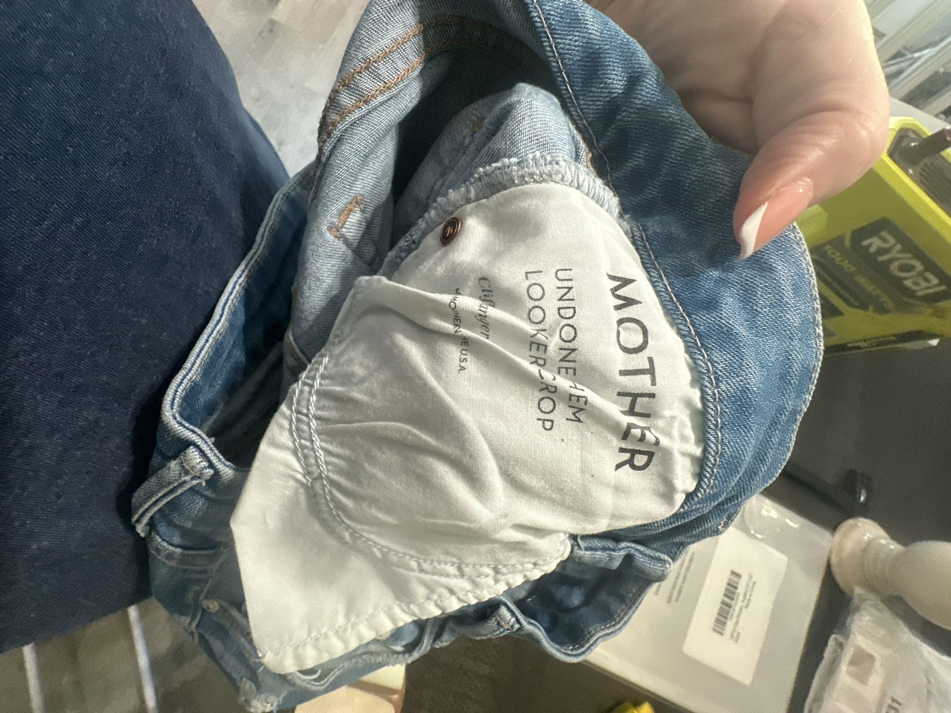 MOTHER The Looker Crop Undone Hem Distressed Skinny Jeans#732 6