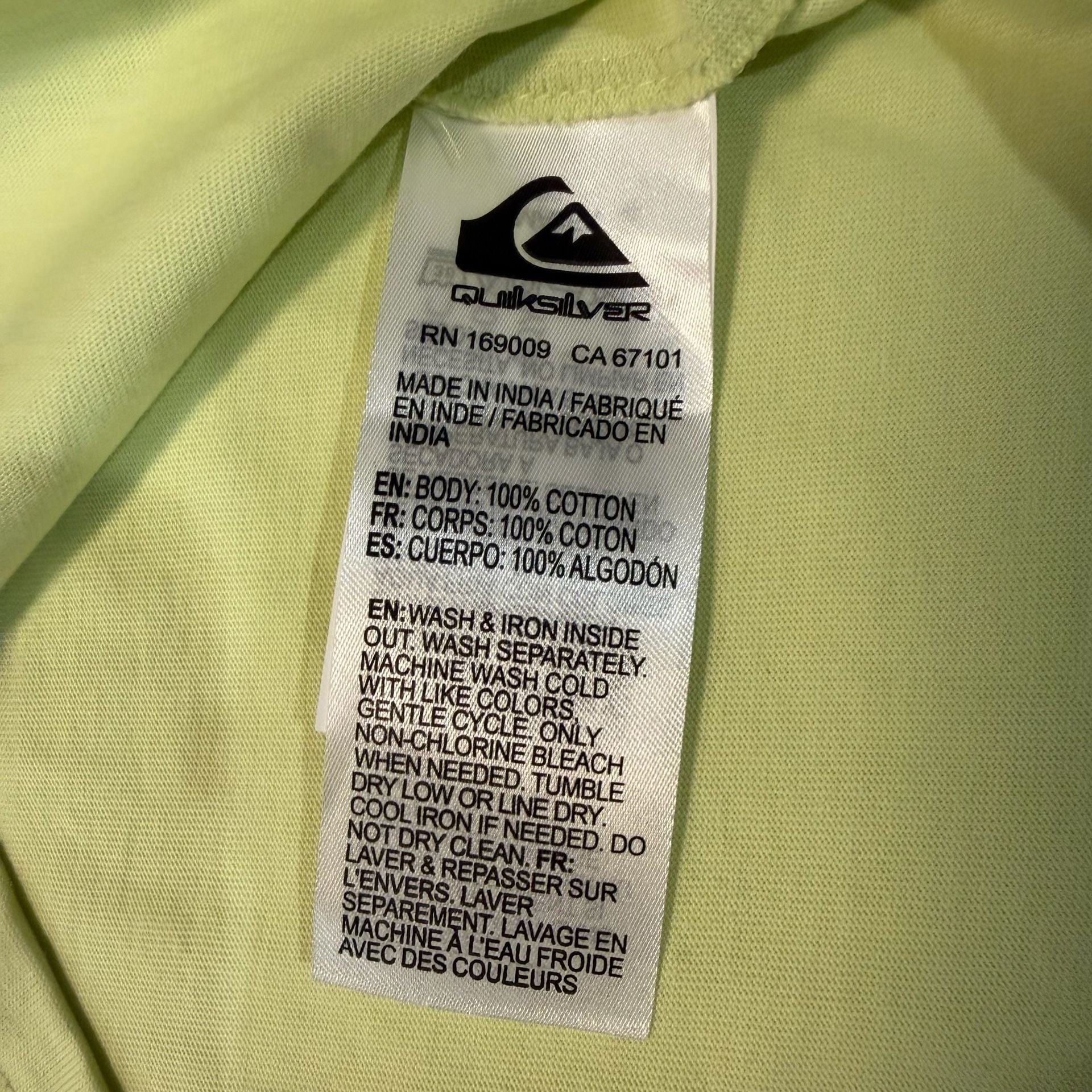 Quiksilver Warp Drive Men's Graphic Short Sleeve T-Shirt in Shadow Lime XL  7