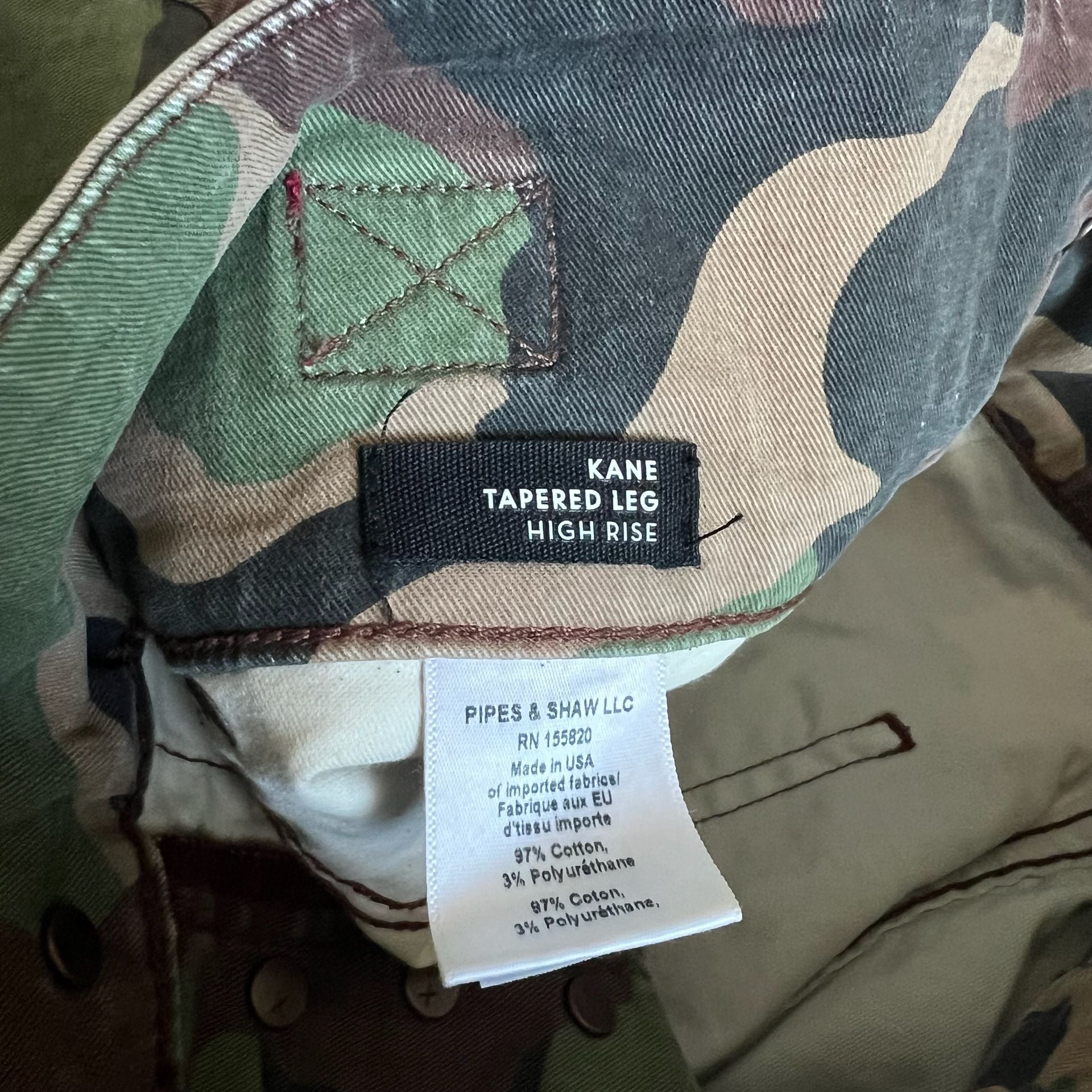 Veronica Beard Jeans Kane High-Rise Camo Utility Pants with Button Fly 9