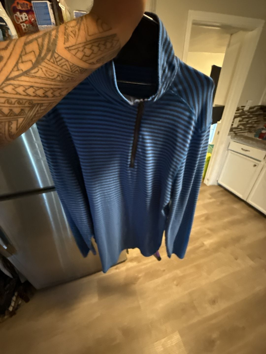 Lululemon Velocity 1/4 Zip Pullover in Mini Hyper Stripe 4