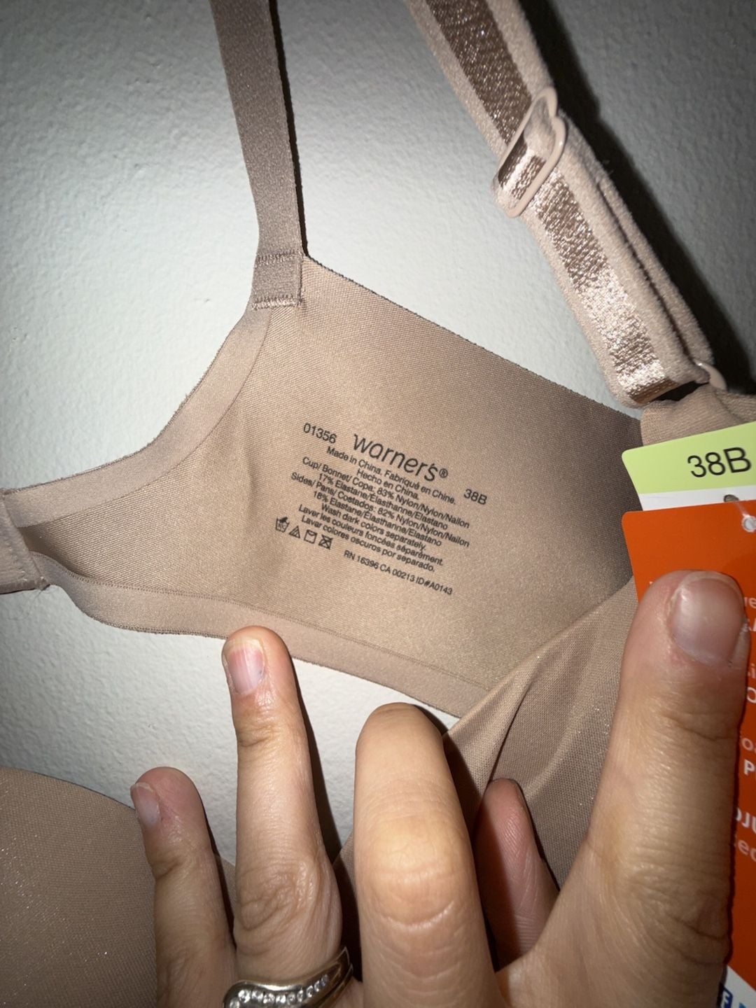 Warner's No Side Effects Underwire Bra Style 1356, Beige, 38B 4