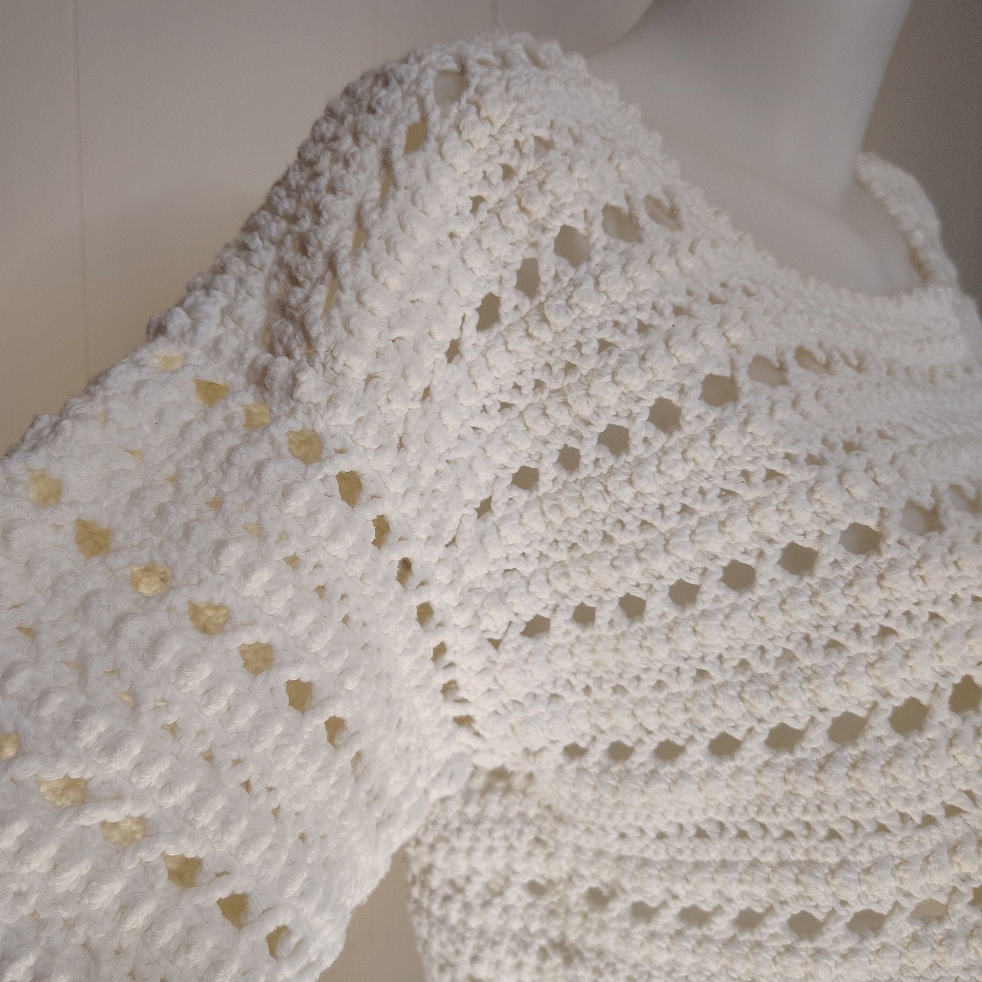 Handmade Cottagecore Boho Coastal cropped sweater 4