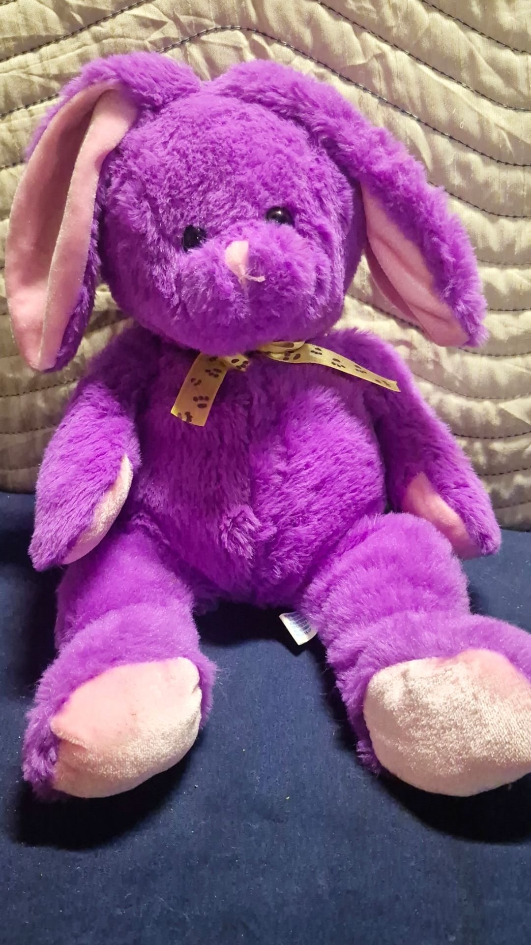 Toy LTD Purple Bunny Rabbit Plush Stuffed Animal with Pink Accents 1