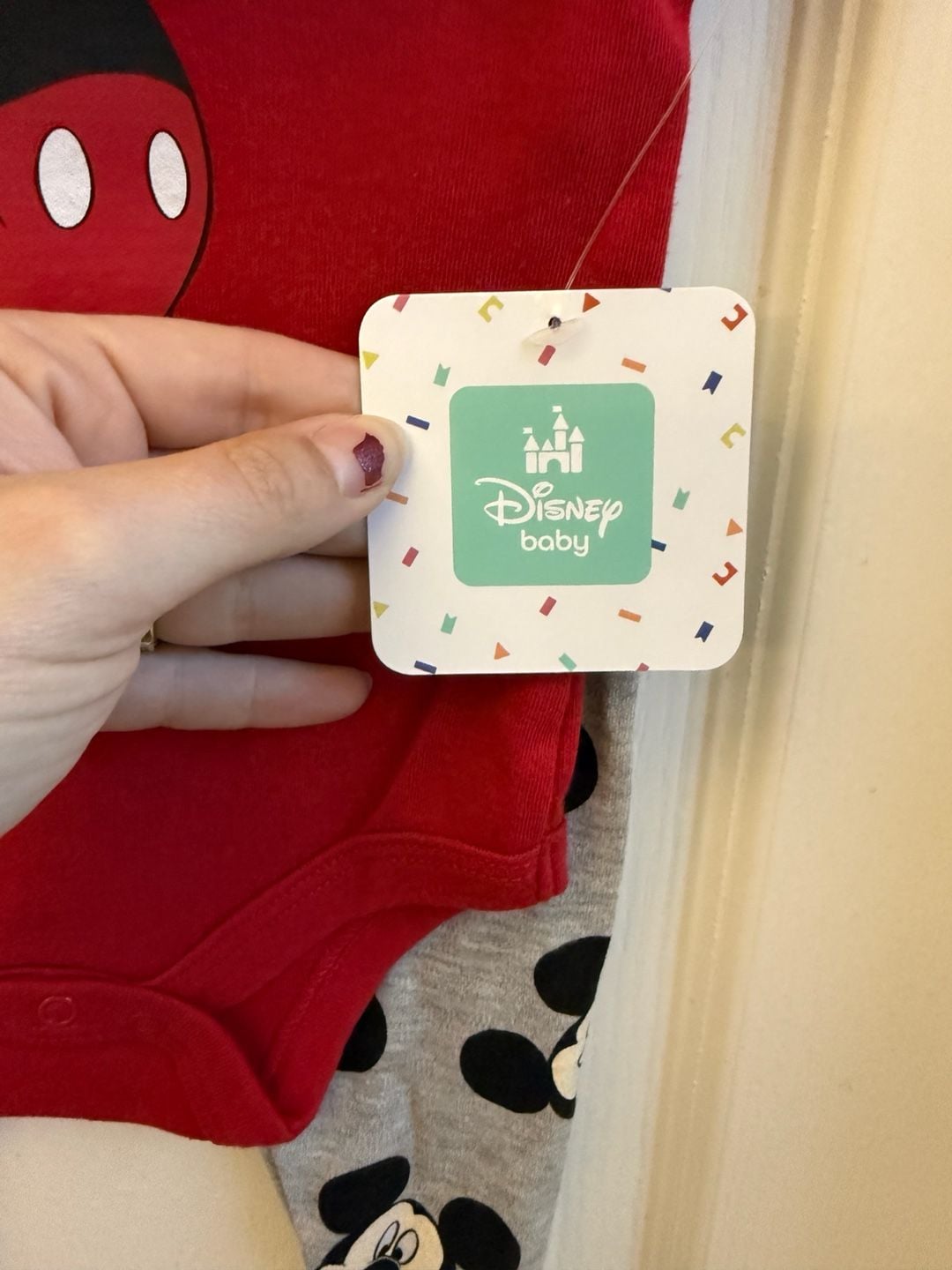 Disney Baby Mickey Mouse 3-Piece Set: Bodysuit, Pants, and Bib 3