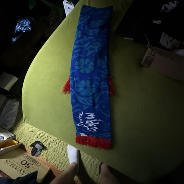 Milagro Tequila Promotional Floral Pattern Fringe Scarf